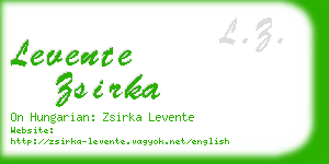 levente zsirka business card